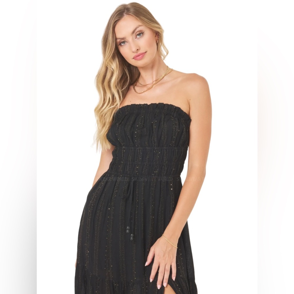 L*Space Nannai Magic Hour Dress in Black, Size XL - Picture 4 of 11